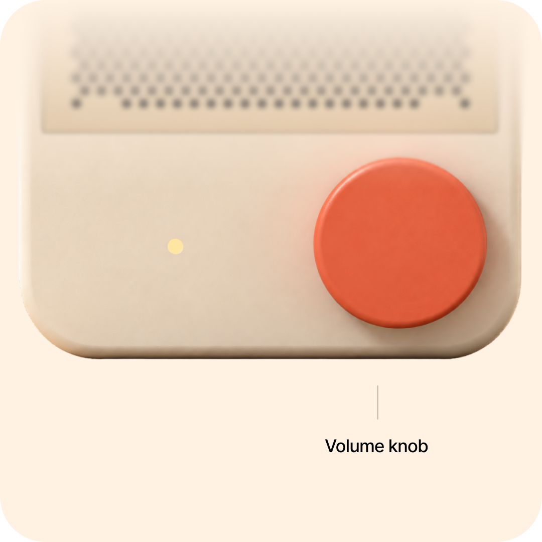 The simple Reca Suno volume knob