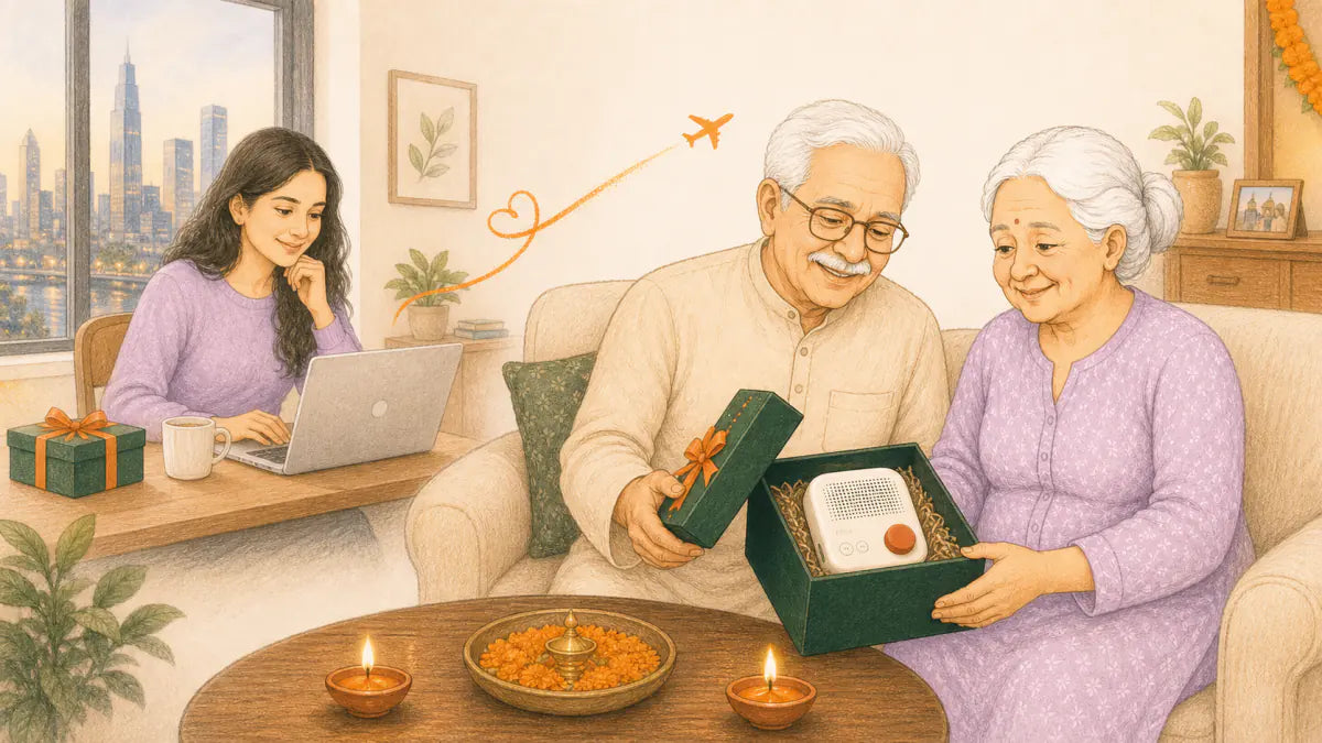 Daughter in the USA sending a Reca voice companion to her parents in India for Diwali